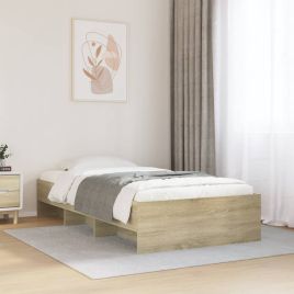 Bedframe Sonoma Oak 90x190cm Single Engineered Wood