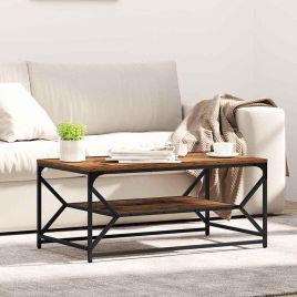 Coffee Table with Shelf - Old Wood, 90x50x40 cm, Engineered Wood
