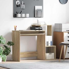 Sonoma Oak Computer Desk Sonoma oak MDF with oak veneer Medium