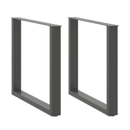 Coffee Table Legs U-Shaped 2 pcs Anthracite 90x(72-73) cm Steel