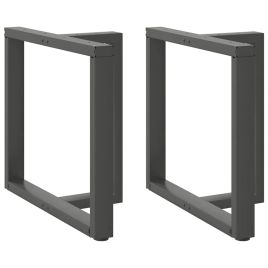 Dining Table Legs T-Shaped 2 pcs Anthracite 70x35x(72-73) cm Steel