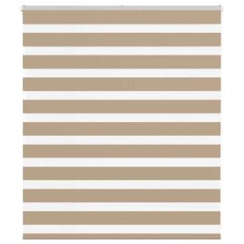 Zebra Blind Sand Brown 125x100 cm Fabric Width 120.9 cm Polyester