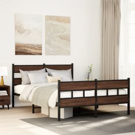Bedframe with Headboard and Footboard 140x190cm
