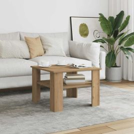 Coffee Table Artisan Oak 60x60x42 cm Engineered Wood