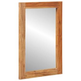 Bathroom Mirror 50x70x3 cm Solid Wood Acacia