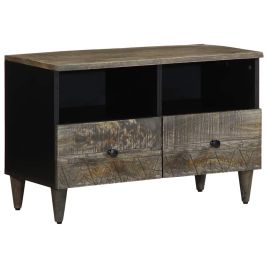 TV Cabinet Light Grey 70x33.5x46 cm Solid Wood Mango