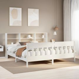 Bedframe White 180x200cm Super King Solid Wood Pine