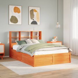 Bedframe Wax Brown 140x200cm Solid Wood Pine
