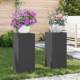 REHAL Plant Stand 2 pcs 24x24x55 cm Steel - Black
