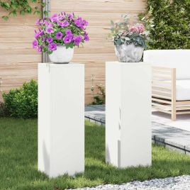 REHAL Plant Stand 2 pcs 24x24x75 cm Steel - White