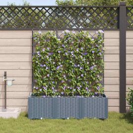 LIHRIDG Garden Planter 3 pcs LiGht Steel - Grey