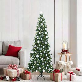 COZZIE Corner Artificial Christmas Tree Green 180 cm PVC and Metal