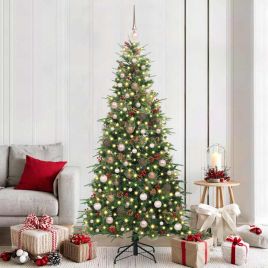 ELMIX Artificial Hinged Christmas Tree Green 210 cm PE and PVC