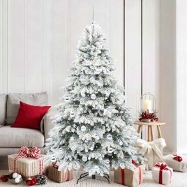 EMBERA Artificial Christmas Tree with 300 LEDs Green 180 cm PE and PVC