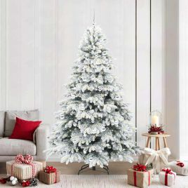 EMBERA Artificial Christmas Tree with 300 LEDs Green 210 cm PE and PVC