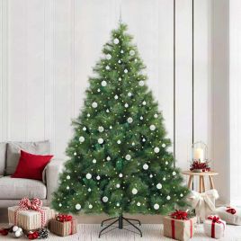 FIRILO Artificial Christmas Tree with 300 LEDs Green 240 cm PE and PVC
