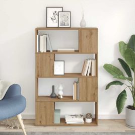 Bookcase Artisan oak Engineered wood 80 x 24 x 124 cm Storage