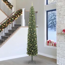 CLOVYN Artificial Christmas Tree with 300 LEDs with Stand Green 300 cm