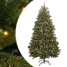 BRILCA Artificial Christmas Tree with Stand Green 270 cm PVC and Metal
