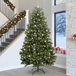 BRILCA Artificial Christmas Tree with Stand Green 300 cm PVC and Metal