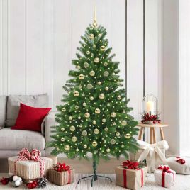 BRISNO Christmas Tree with 300 LEDs with Stand Green 180 cm PE