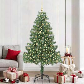 BRISNO Christmas Tree with 300 LEDs with Stand Green 210 cm PVC