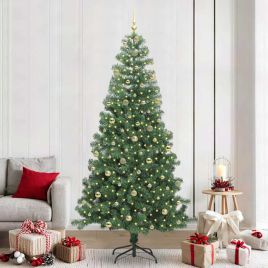 CINDOR Christmas Tree with 300 LEDs with Stand Green 240 cm PVC