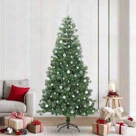 CINDOR Christmas Tree with 300 LEDs with Stand Green 240 cm PVC