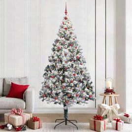 COSDEN Artificial Christmas Tree with 300 LEDs with Stand Green 240 cm