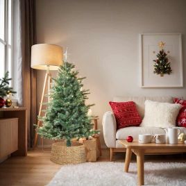 FROSTI Christmas Tree Collar Brown 60 x 60 x 22 cm Water hyacinth