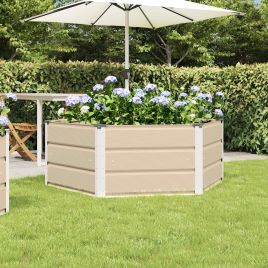 VIDEN Planter 129x129x45 cm Steel - Ivory