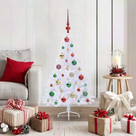 FLURRA Artificial Christmas Tree with Stand White 120 cm PVC and Steel