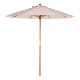 OXRYN Wooden Outdoor Parasol - Natural, 219cm