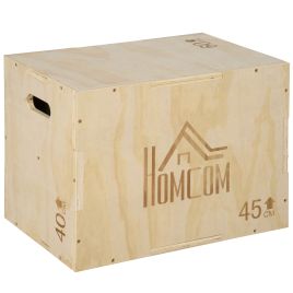 HERON 3 in 1 Wooden Plyo Box Plyometric Jump Box Natural