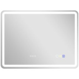 HERON 60 x 80 cm Bluetooth LED Bathroom Mirror Silver Tone