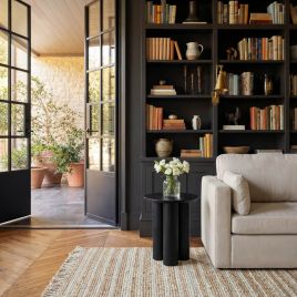 LEANE Wooden Side Table - Black