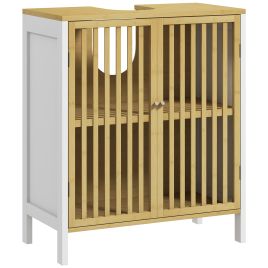 HERON Bamboo Blend Retro Cut Out Under Sink Cabinet