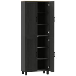 HERON Freestanding Kitchen Cupboard Storage Cabinet Black