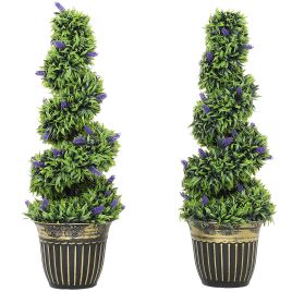 HERON Decorative Artificial Plant Boxwood Spiral Topiary