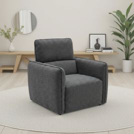 CAVERTON Fabric Armchair - Charcoal