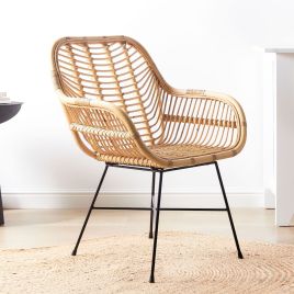 Rattan Accent Chair Natural CANORA