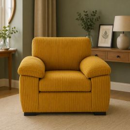 Armchair - CORDURA Jumbo Cord Chair Mustard