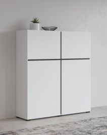 Sideboard - TAYLOR Highboard White 119cm