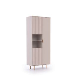 Display Rack - VOKA Display Cabinet Cashmere 80cm