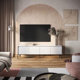 TV Cabinet - BURGOS TV Unit White Matt 193cm