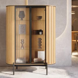 ROTTORIA Display Cabinet Oak Vincenza 107cm