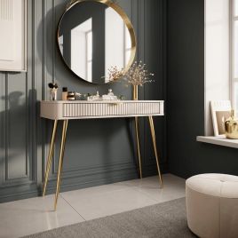 LANTURA Dressing Table Beige 100cm