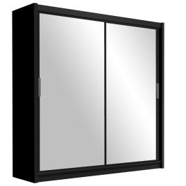 Avant 150cm Full Mirrored Sliding Wardrobe - Black