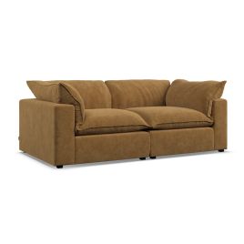 2 Seater Sofa - PUEBLA Fabric Amber