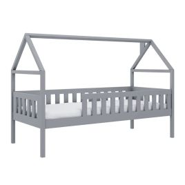 Gilbert Lux Wooden Single Bed with Foam/Bonnell Mattresses - Grey